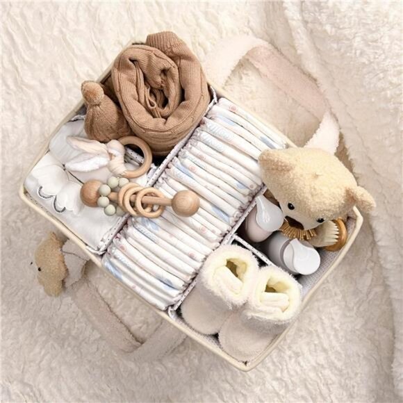 Baby Diaper Caddy Organizer Portable Nursery Storage Basket Newborn Essentials - Picture 5 of 7